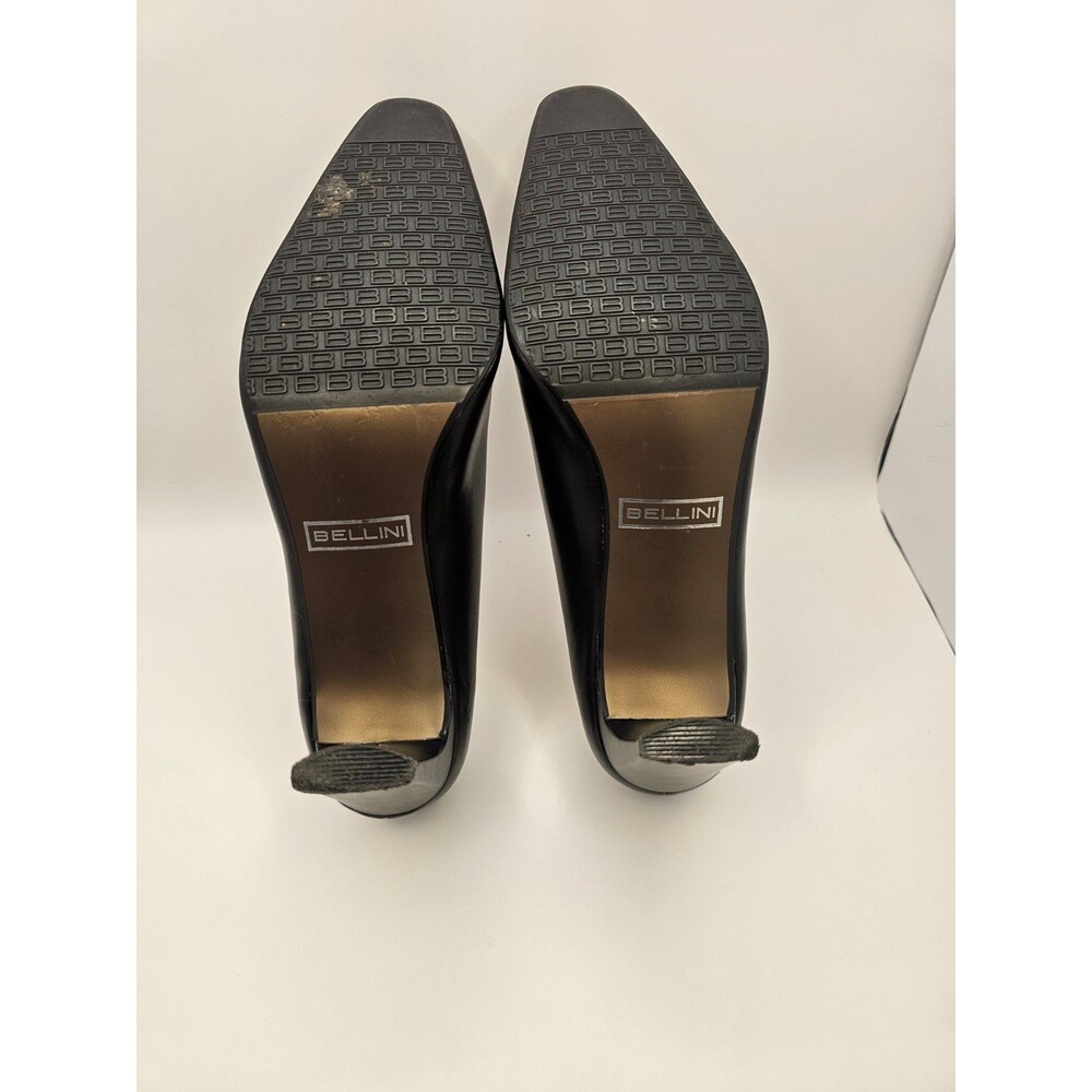 Bellini Cassie Women's Black Patent Leather Pumps Size 9M, 3 inch block heels - Picture 5 of 7
